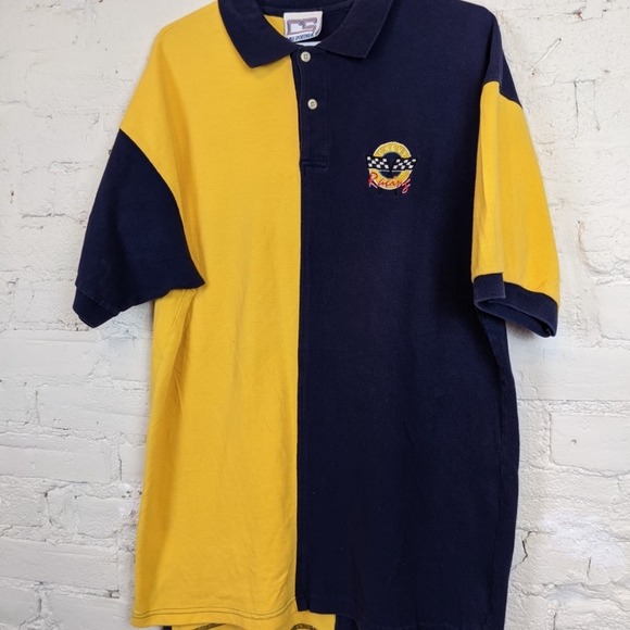 Chevy Racing Blue and Yellow Vintage Polo Shirt - Picture 2 of 4